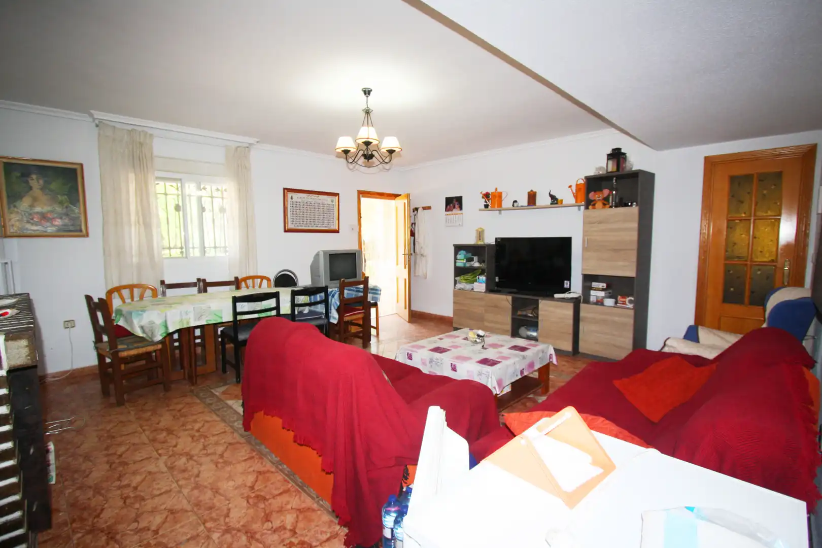 Sala d'estar de Casa o xalet en venda en Albacete amb Aire condicionat, Jardí privat i Terrassa