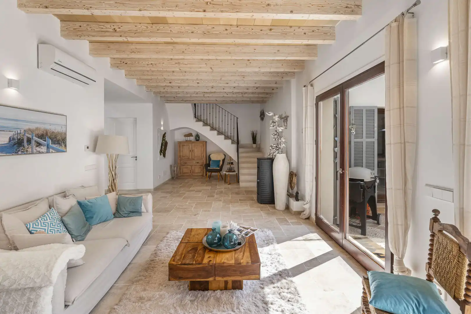 Sala de estar de Casa o chalet en venta en Capdepera con Aire acondicionado, Terraza y Amueblado