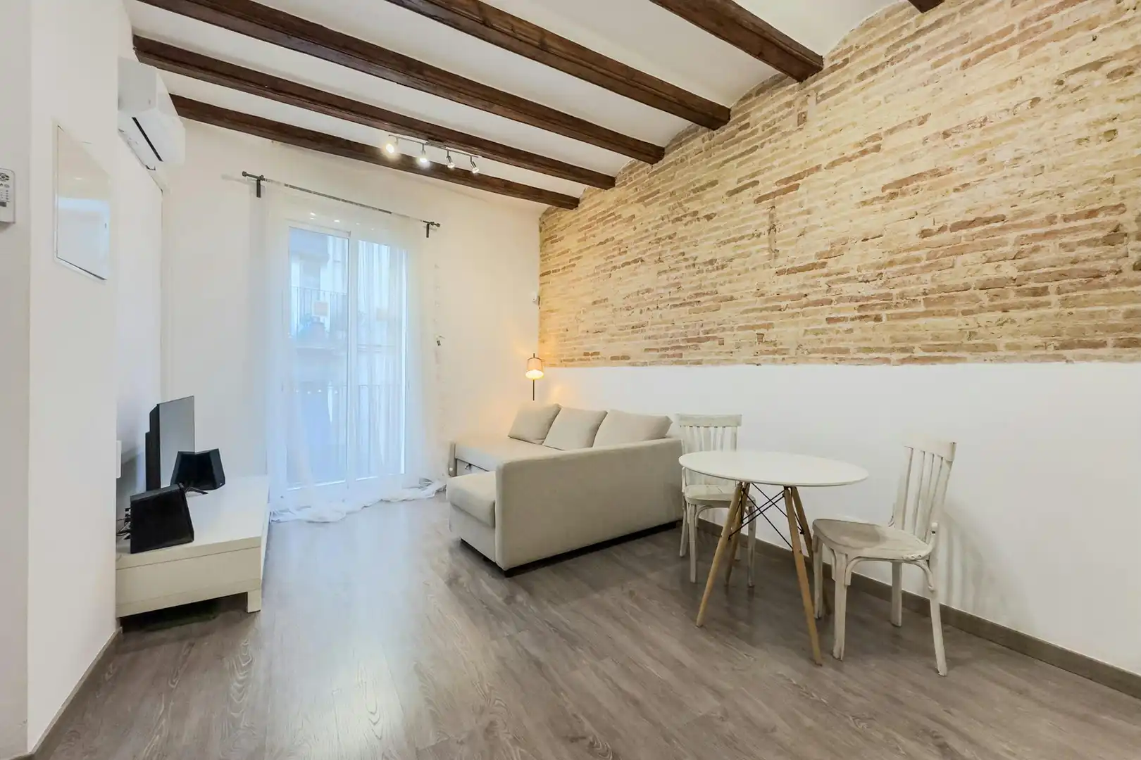 Wohnzimmer von Wohnung zur Miete in Barcelona mit Heizung, Möbliert und Waschmaschine