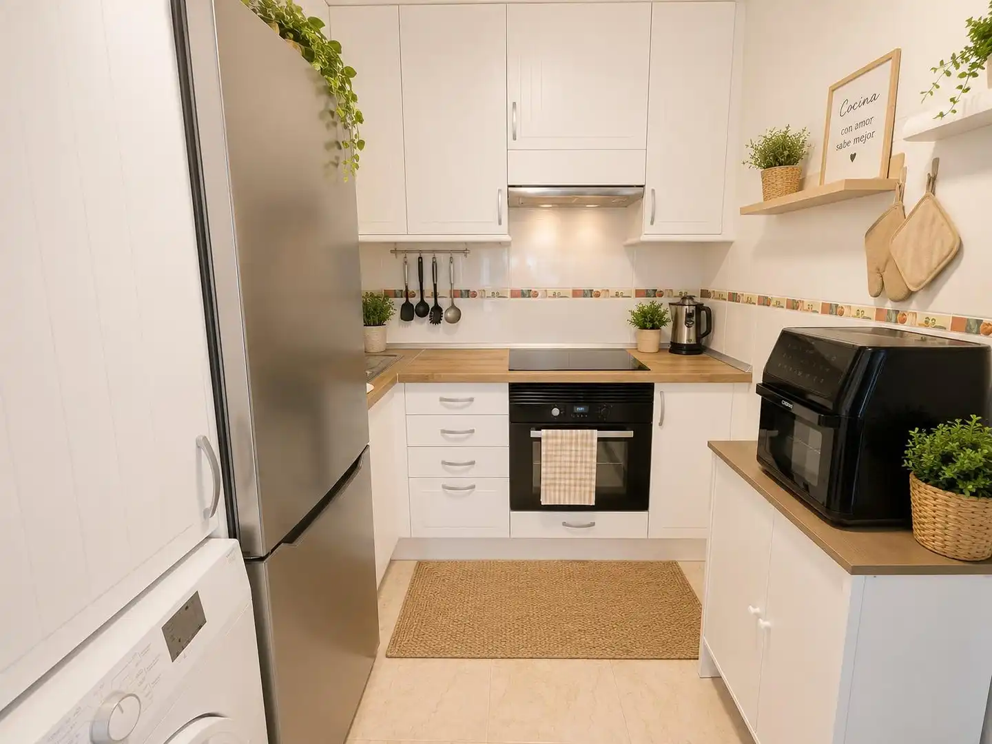 Cocina de Apartamento en venta en Rianxo con Calefacción, Trastero y Amueblado