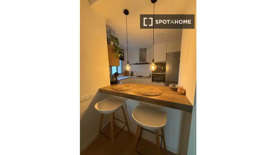 Kitchen of Flat for share in Sant Adrià de Besòs  with Air Conditioner, Heating and Furnished