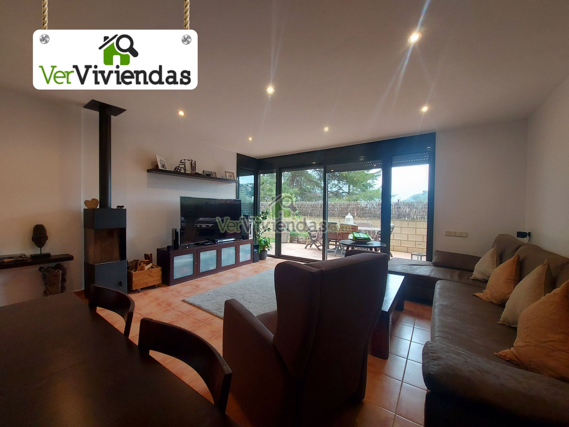 Living room of Single-family semi-detached for sale in Vallirana  with Air Conditioner, Heating and Private garden