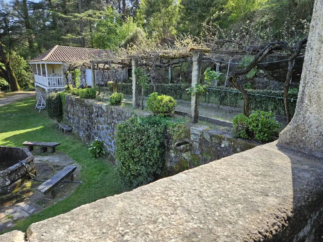 Jardín de Finca rústica en venta en A Cañiza   con Calefacción, Jardín privado y Terraza