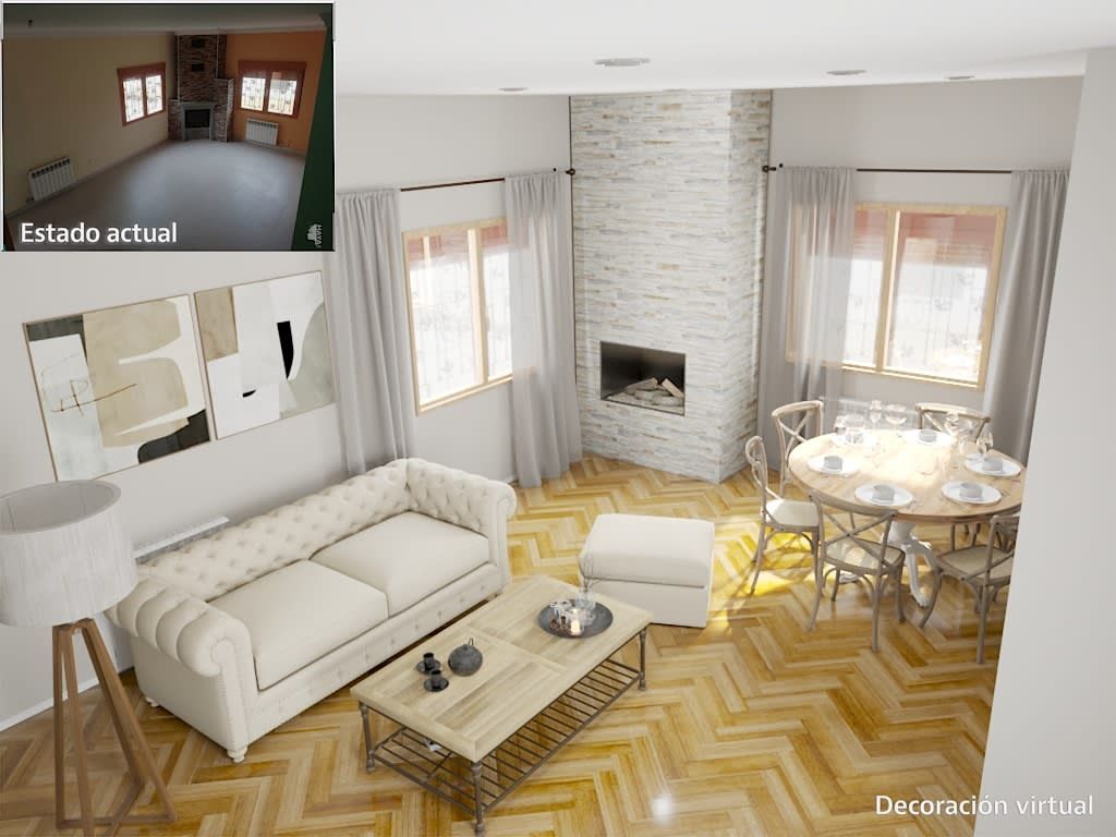 Sala de estar de Casa adosada en venta en Martín de Yeltes