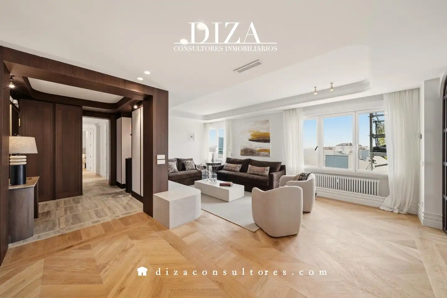 Wohnzimmer von Maisonette zum Verkauf in Madrid mit Klimaanlage, Heizung und Terrasse