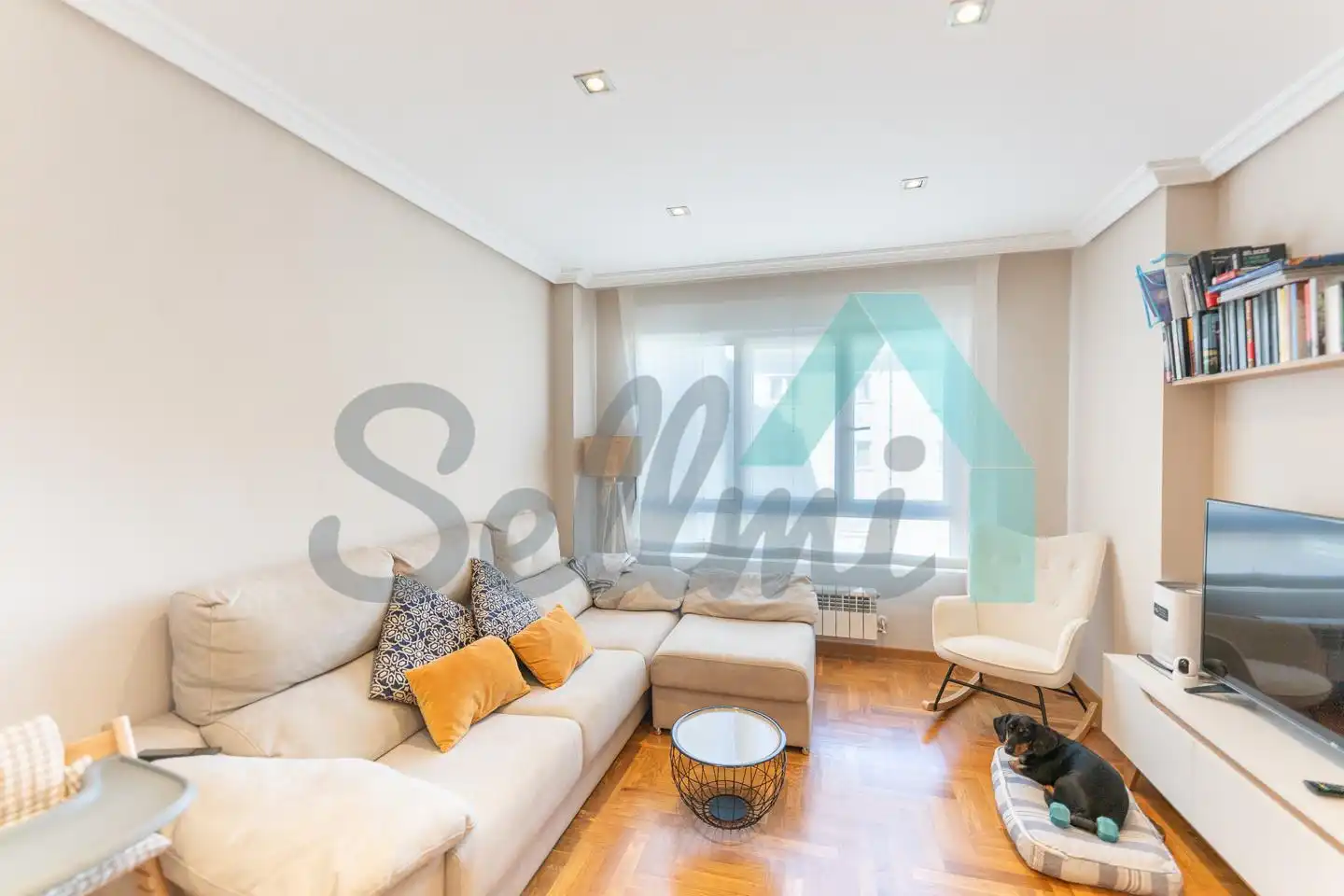 Wohnzimmer von Wohnung zum Verkauf in Oviedo  mit Heizung, Parkett und Terrasse
