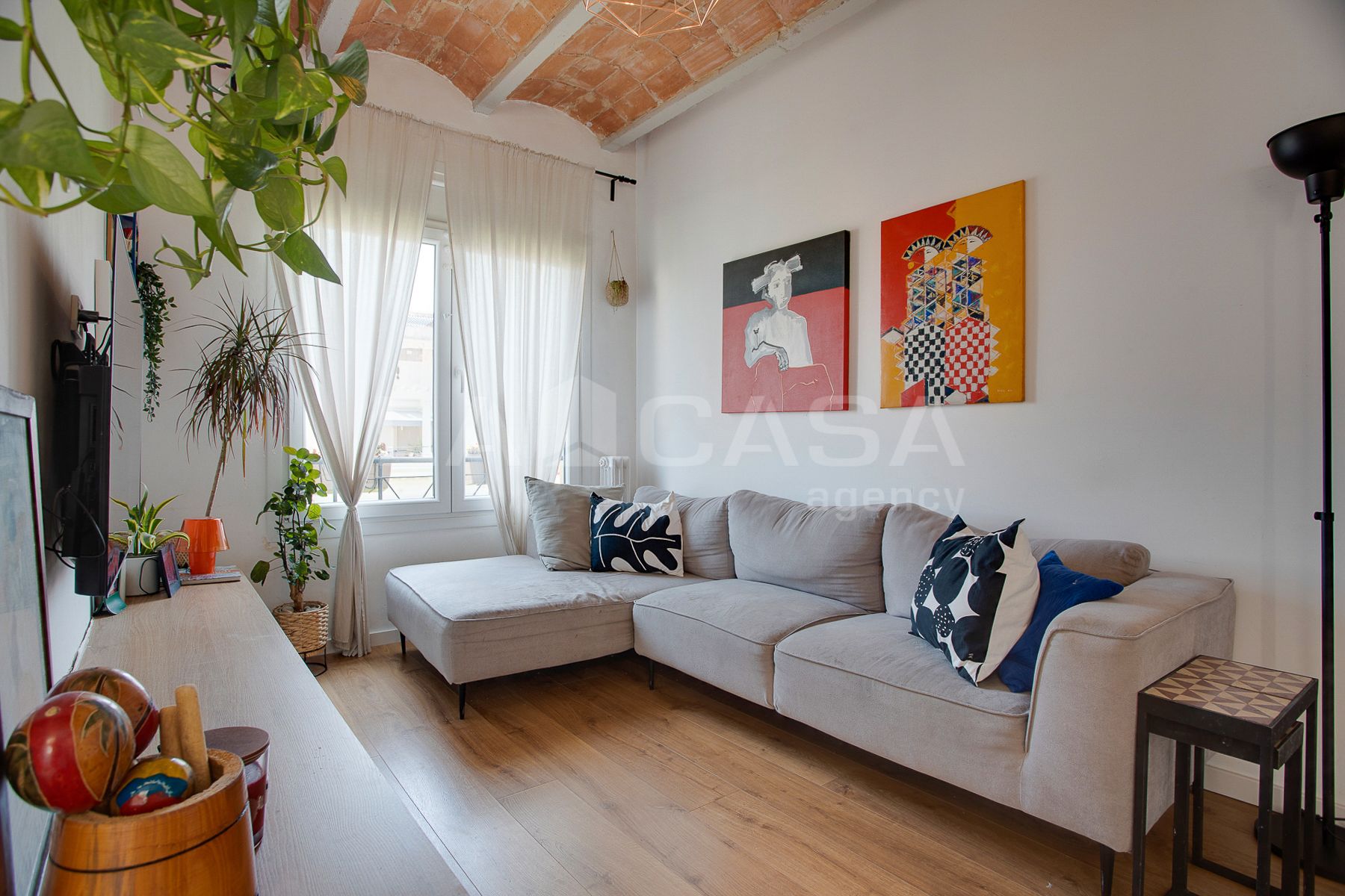 Living room of Attic for sale in  Barcelona Capital  with Heating and Terrace