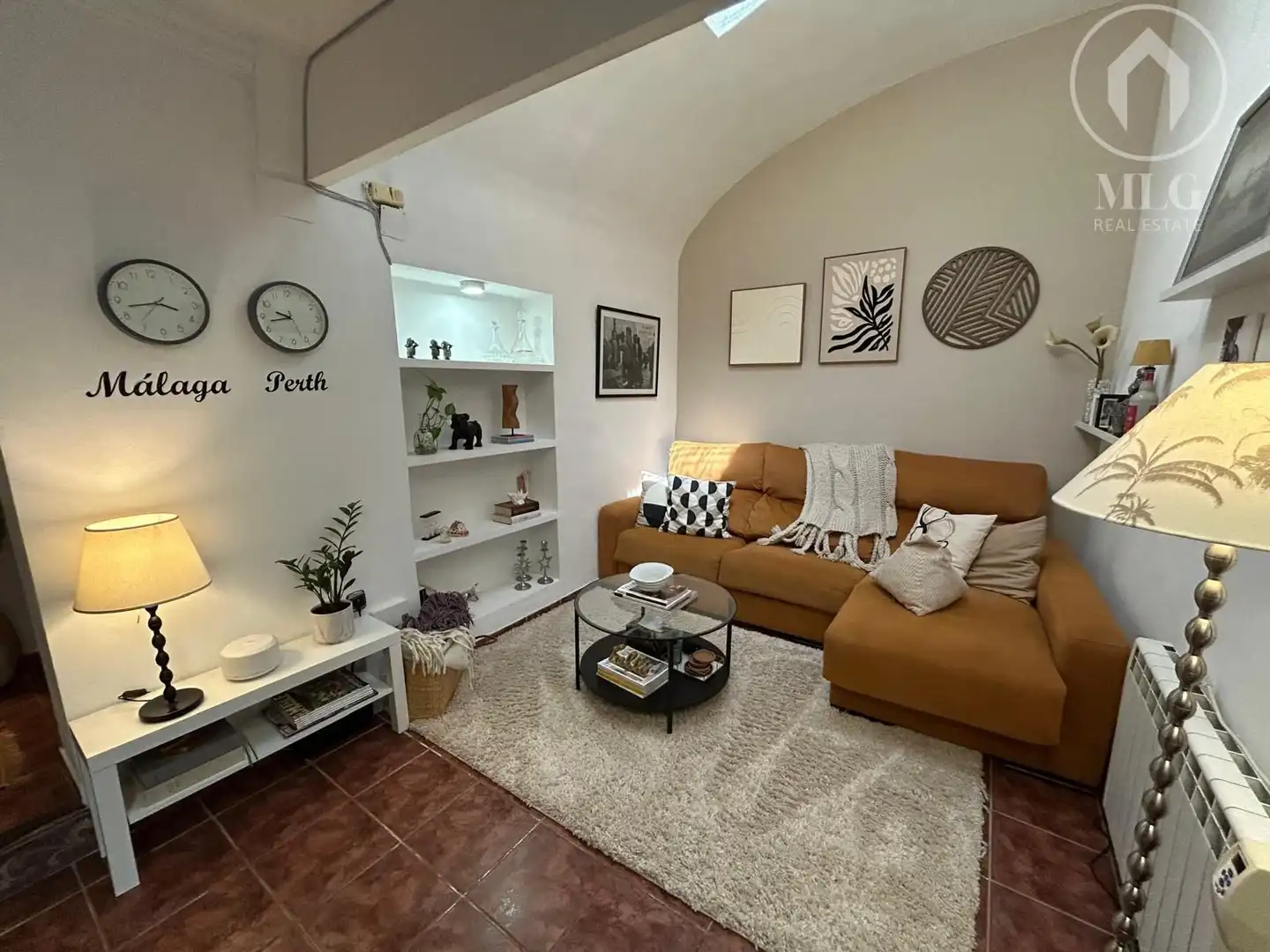 Sala de estar de Casa o chalet en venta en Málaga con Aire acondicionado, Terraza y Trastero