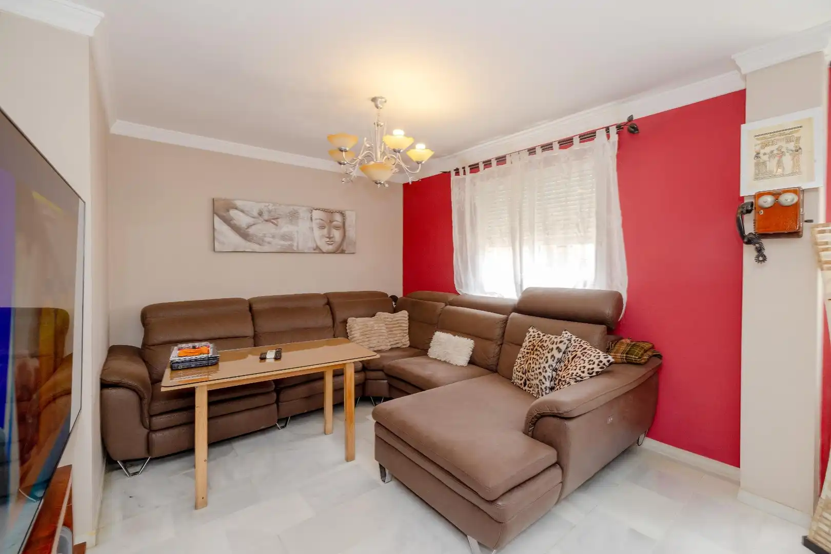Sala de estar de Casa adosada en venta en Málaga con Terraza