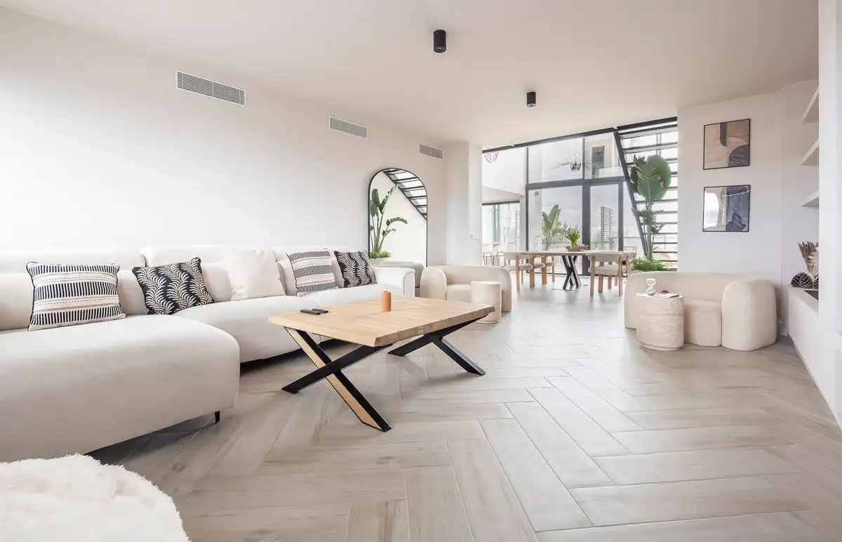 Wohnzimmer von Dachboden zum Verkauf in Majadahonda mit Klimaanlage, Heizung und Privatgarten