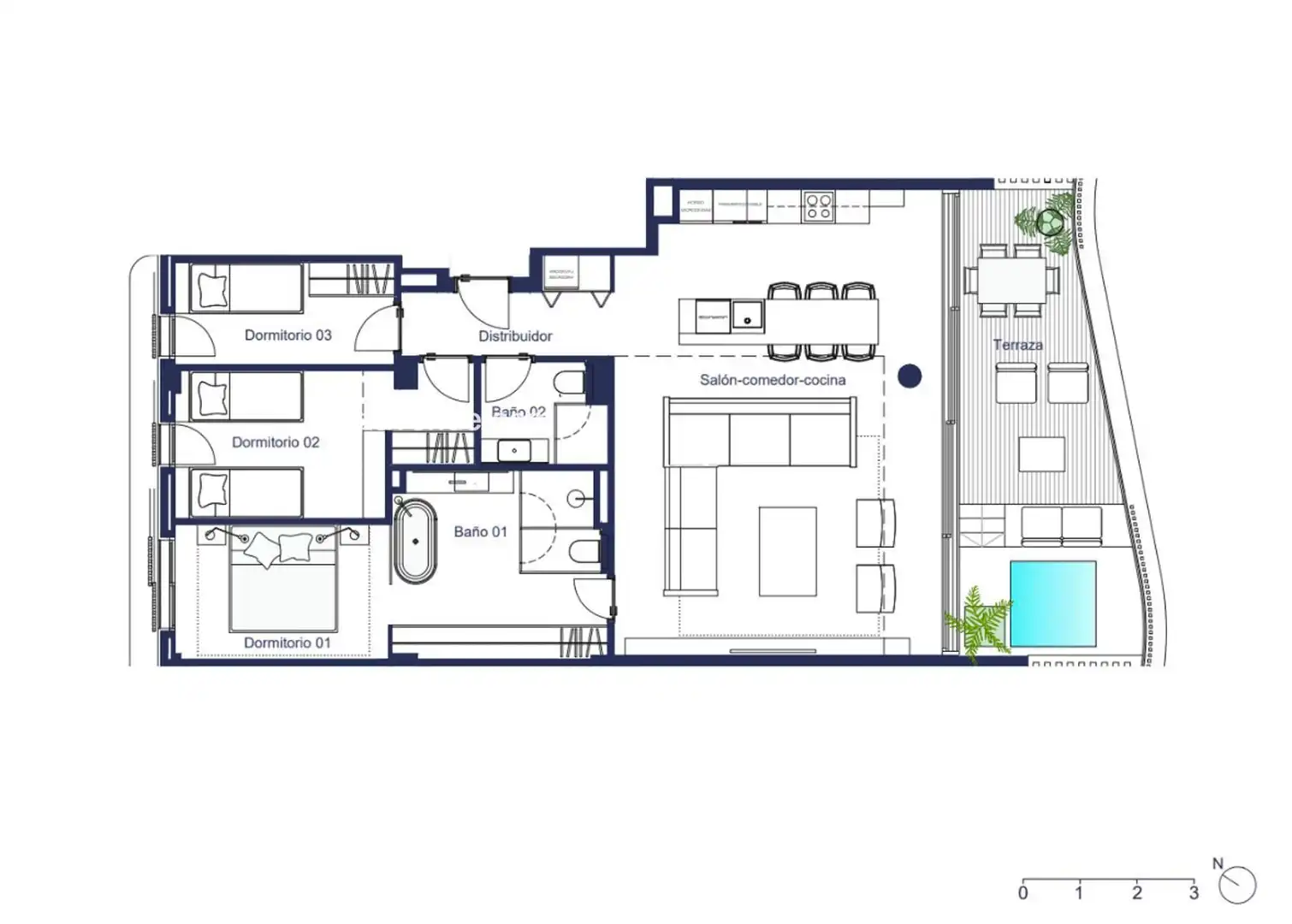 Wohnung mit Pool zum Verkauf in Joaquin Gadea, imagen 29