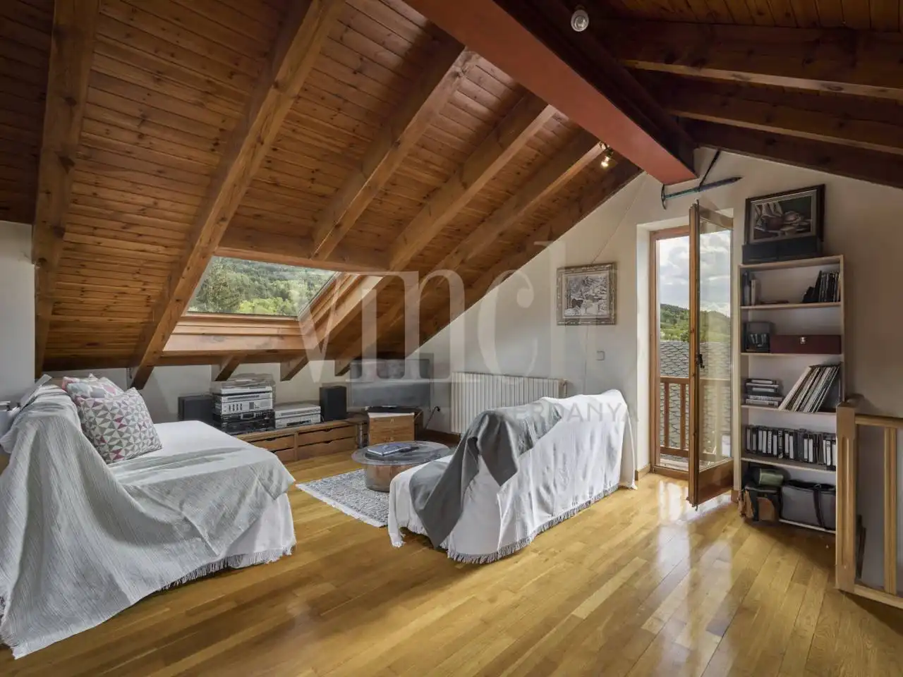 Living room of Detached homes for sale in Puigcerdà  with Heating, Parquet flooring and Terrace