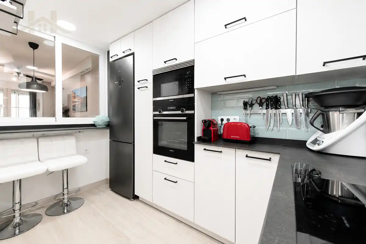 Cocina de Piso en venta en Alcorcón con Terraza, Amueblado y Horno
