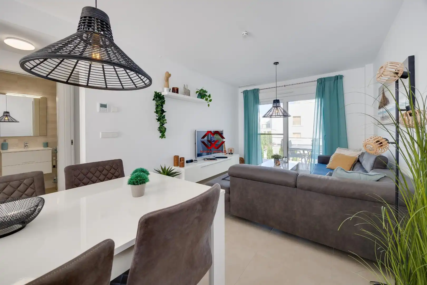 Sala d'estar de Apartament en venda en Pilar de la Horadada amb Aire condicionat, Calefacció i Jardí privat