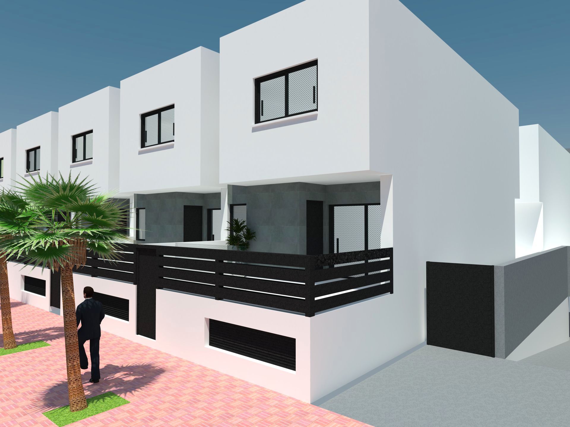 Exterior view of Single-family semi-detached for sale in  Murcia Capital  with Terrace and Community pool
