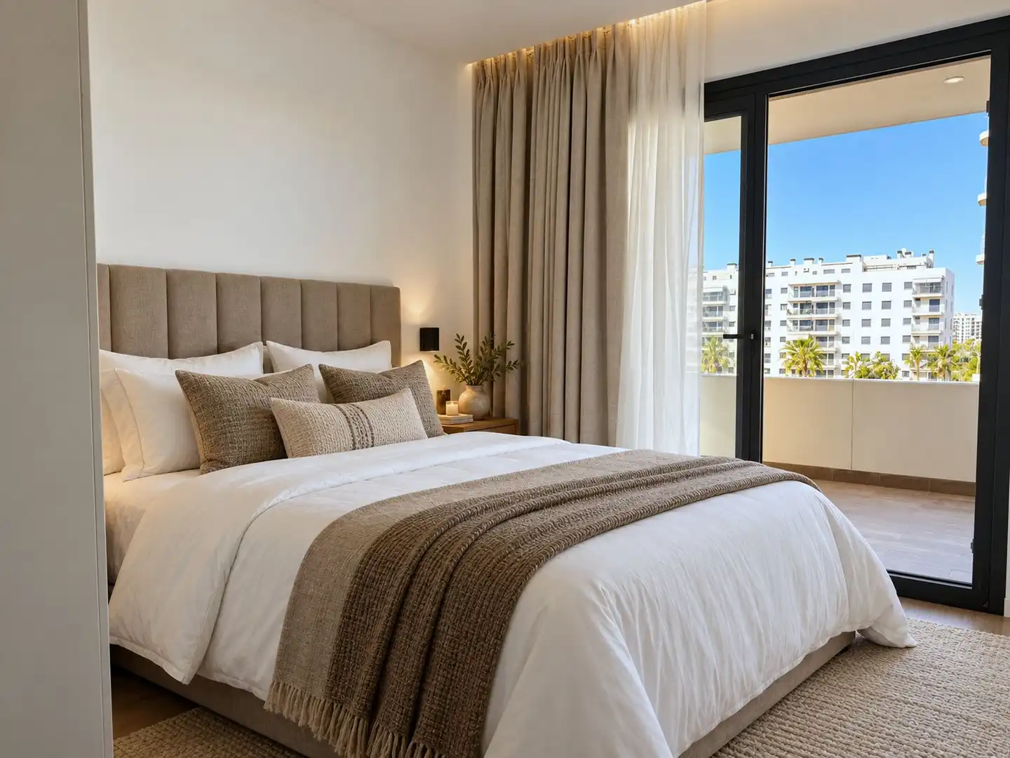 Habitación de Apartamento de alquiler en Moncofa con Aire acondicionado, Terraza y Trastero