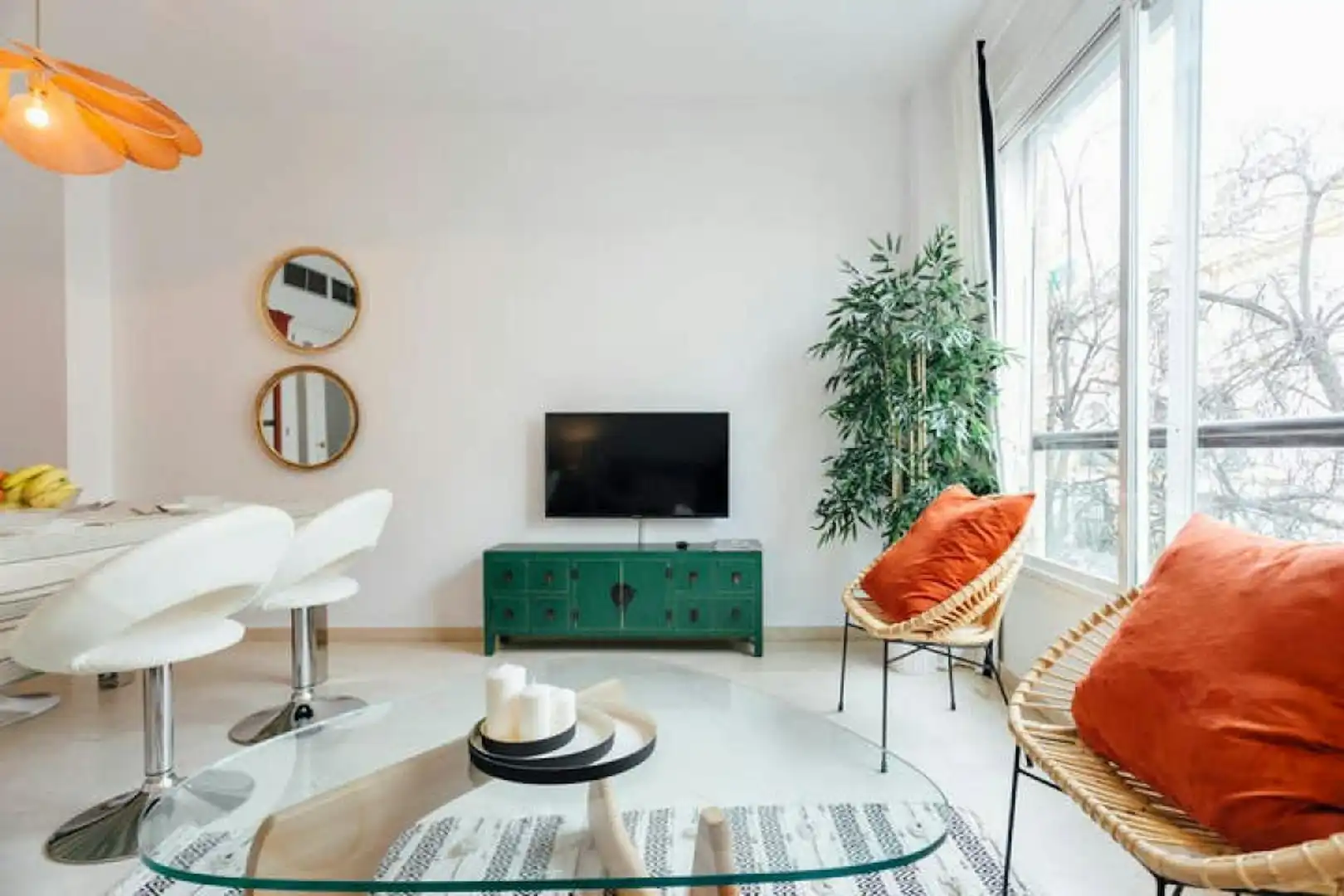 Sala de estar de Piso de alquiler en Sevilla con Aire acondicionado, Calefacción y Lavadora