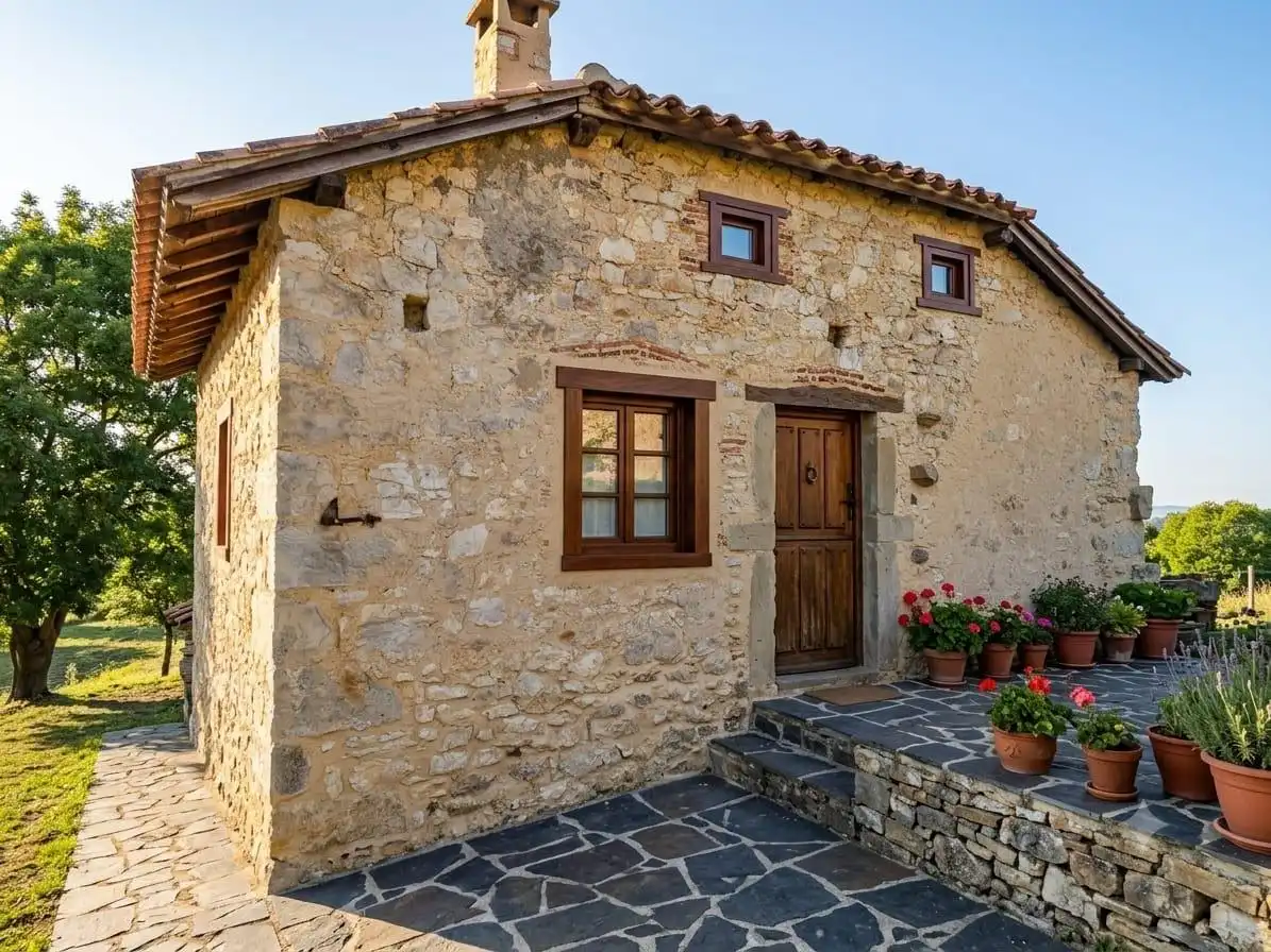 Außenansicht von Country house zum Verkauf in Belmonte de Miranda mit Privatgarten und Abstellraum