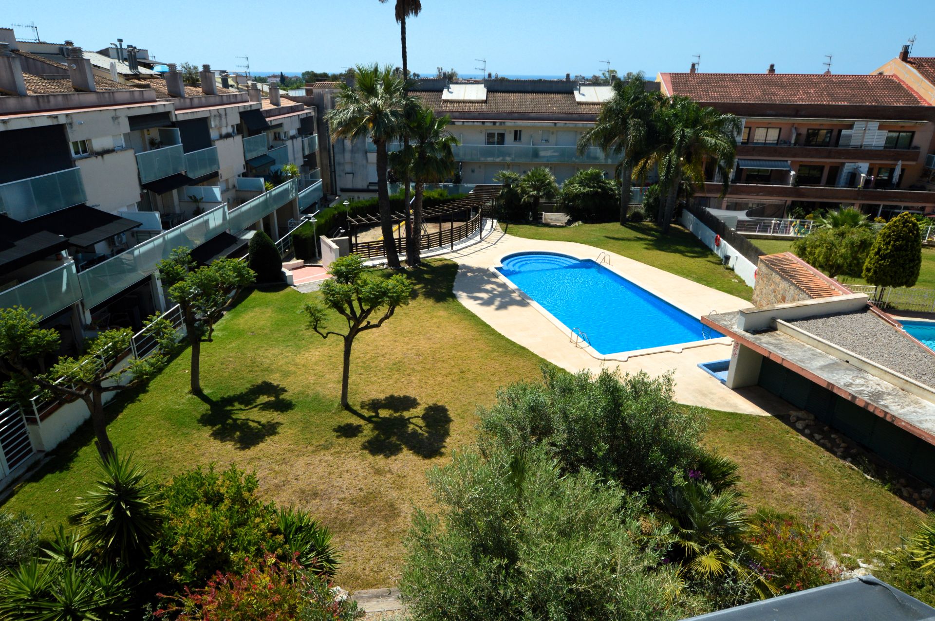 Swimming pool of Duplex for sale in Cubelles  with Heating, Terrace and Storage room