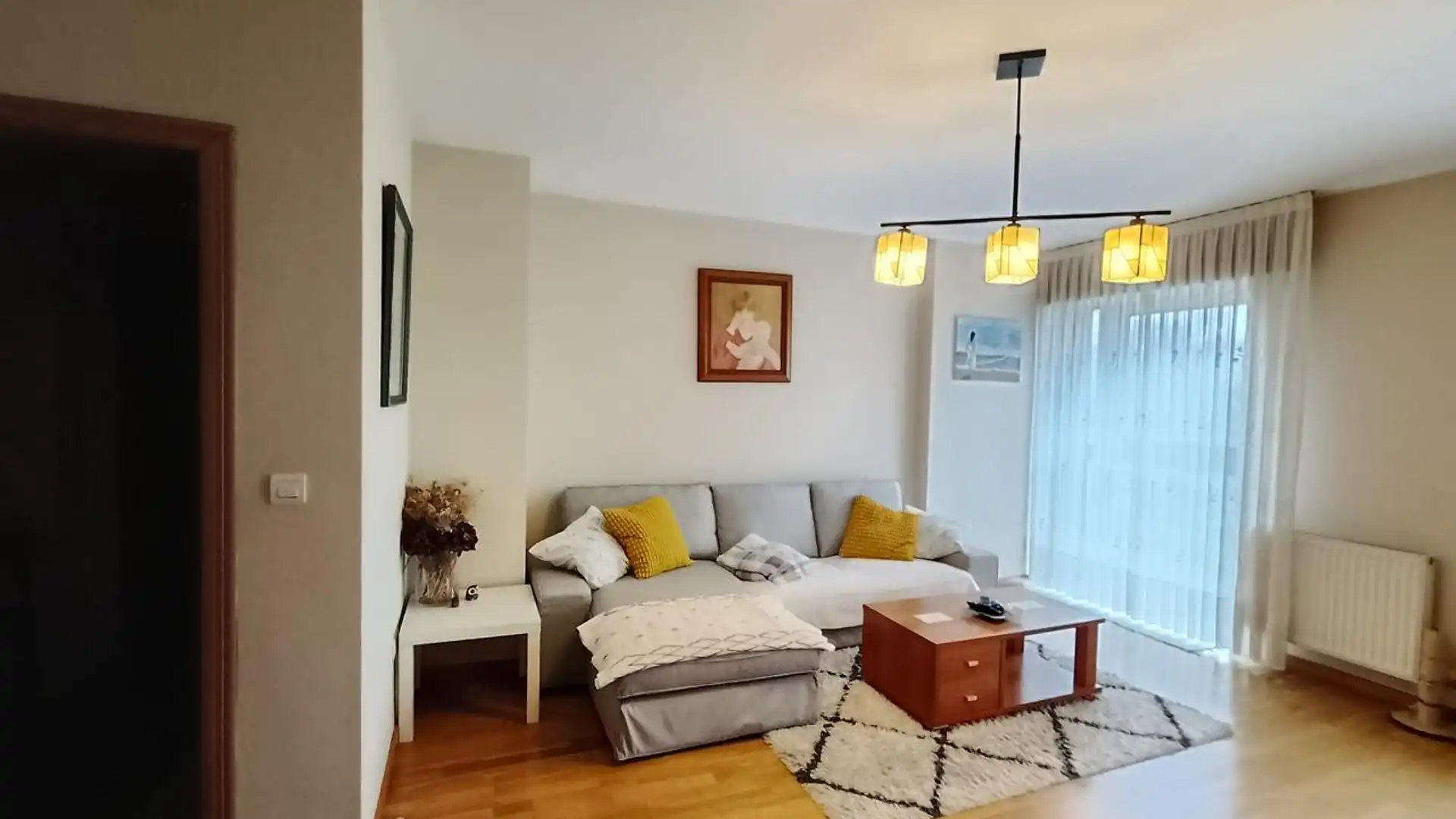 Living room of Flat for sale in Lugo Capital  with Heating, Parquet flooring and Storage room