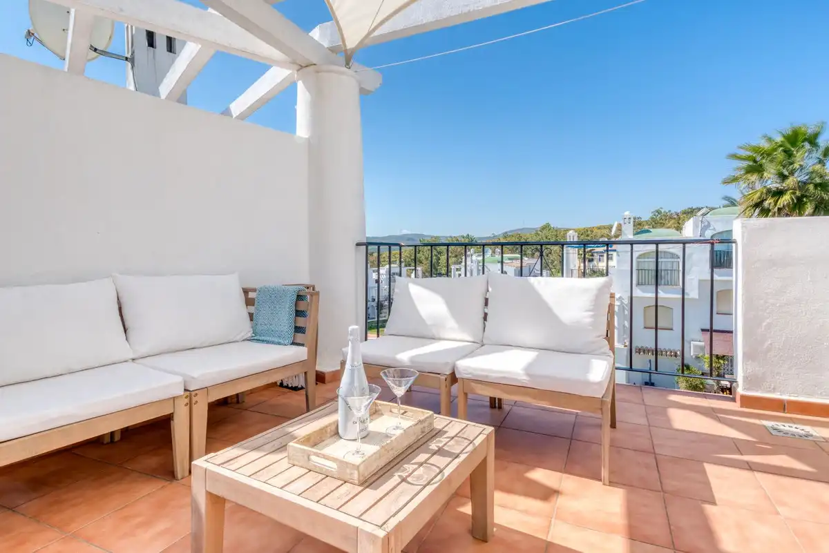 Terrace of Detached homes for sale in Manilva  with Air Conditioner, Terrace and Community pool