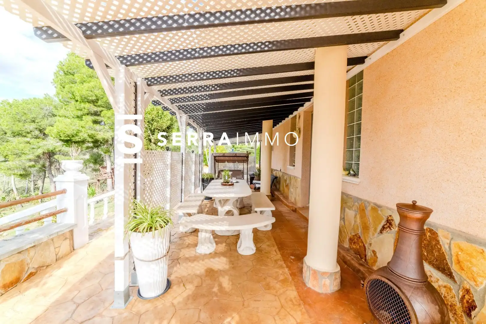 Terrassa de Casa o xalet en venda en Olivella amb Calefacció, Jardí privat i Terrassa