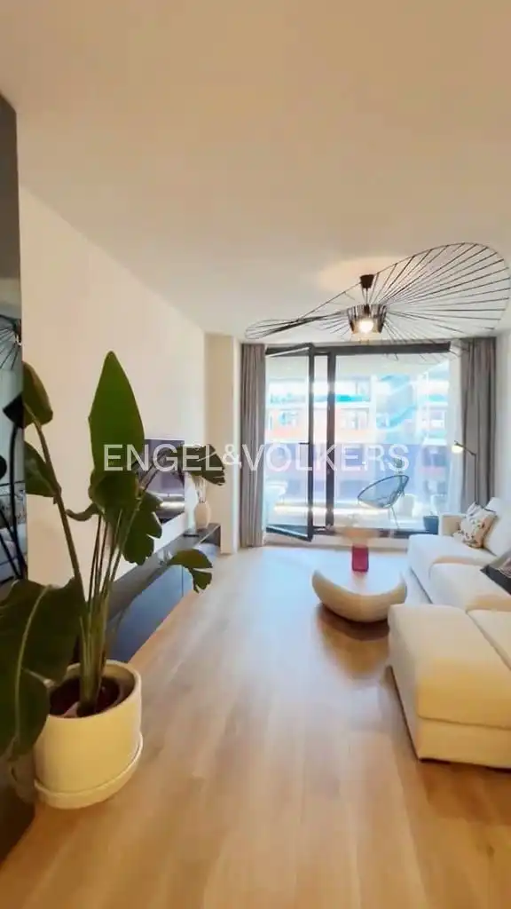 Wohnzimmer von Wohnung zur Miete in Madrid mit Klimaanlage, Heizung und Privatgarten