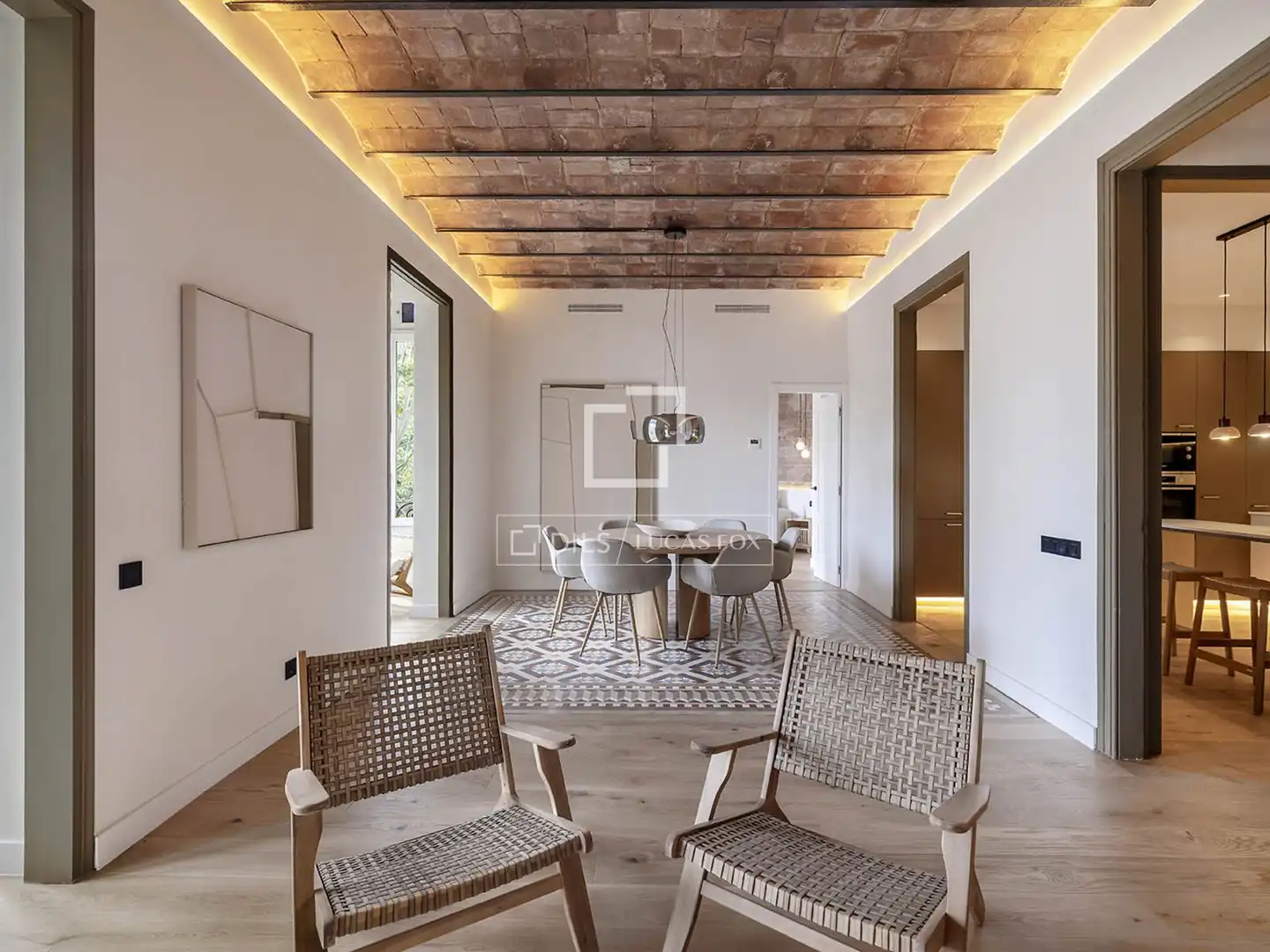 Wohnzimmer von Wohnung zum Verkauf in Barcelona mit Klimaanlage, Heizung und Balkon