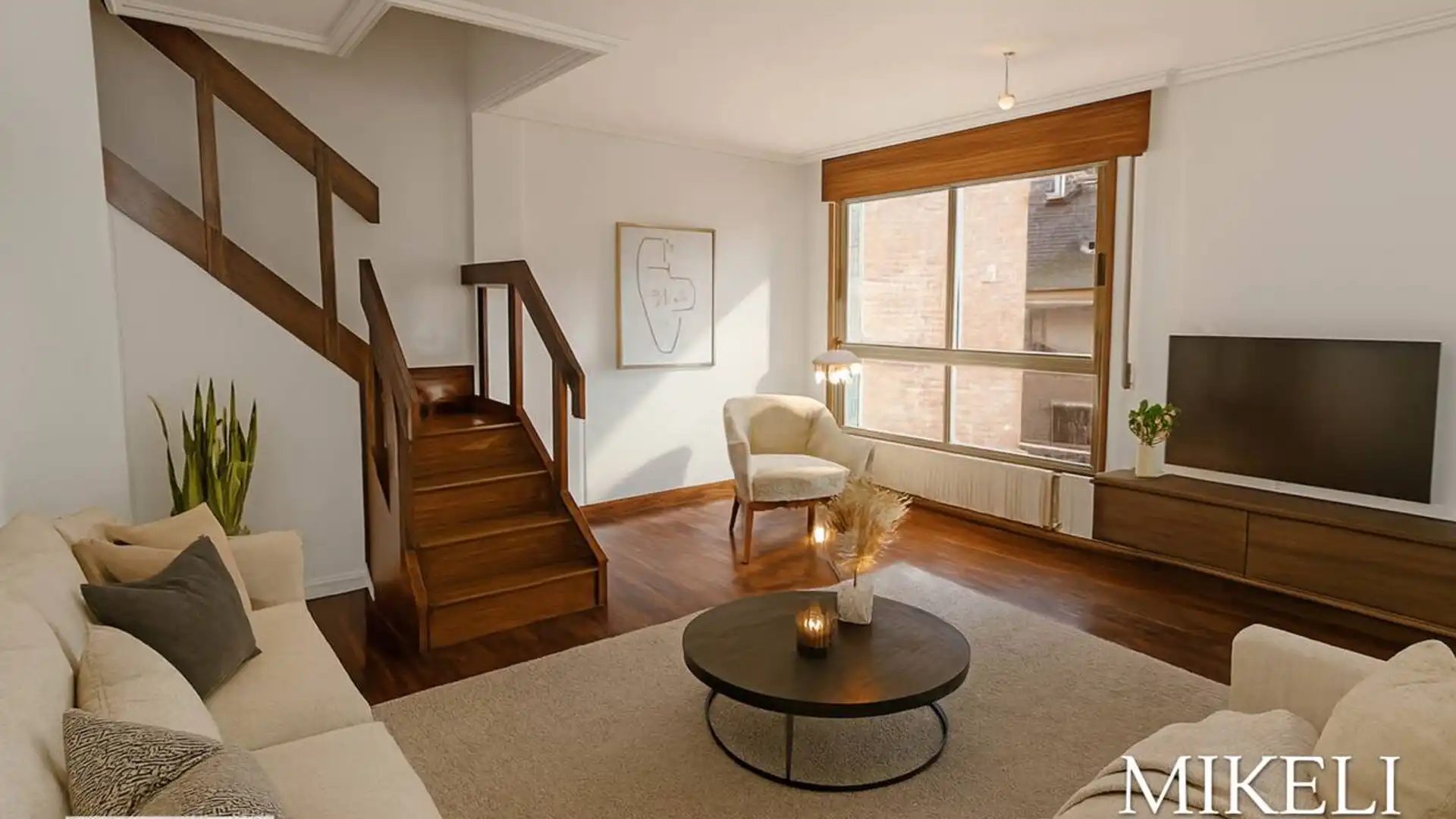 Living room of Single-family semi-detached for sale in Santander  with Heating, Parquet flooring and Terrace