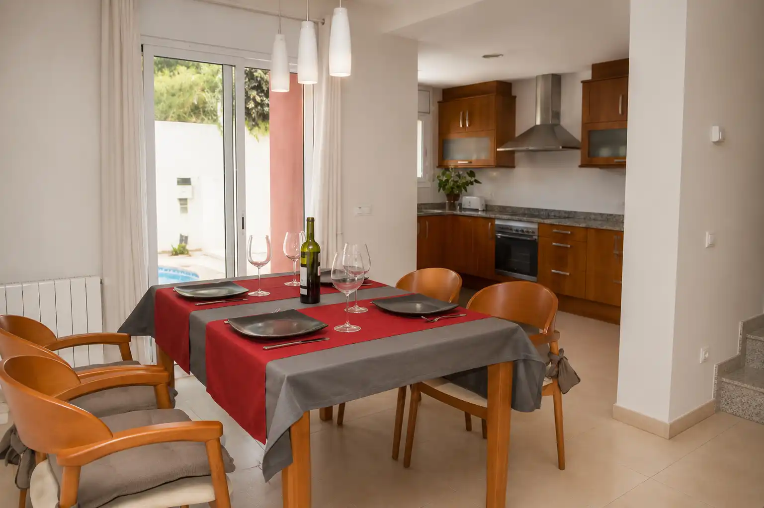 Dining room of Houses for rent in Calonge i Sant Antoni  with Heating, Private garden and Terrace