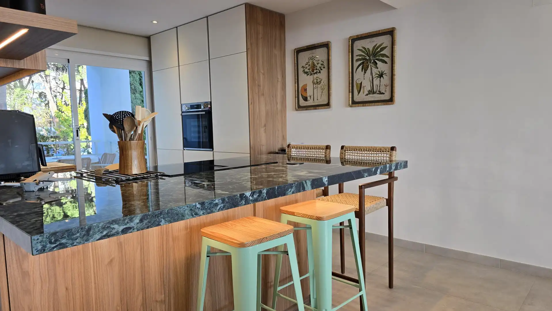 Kitchen of Apartments for rent in Marbella  with Air Conditioner, Heating and Furnished