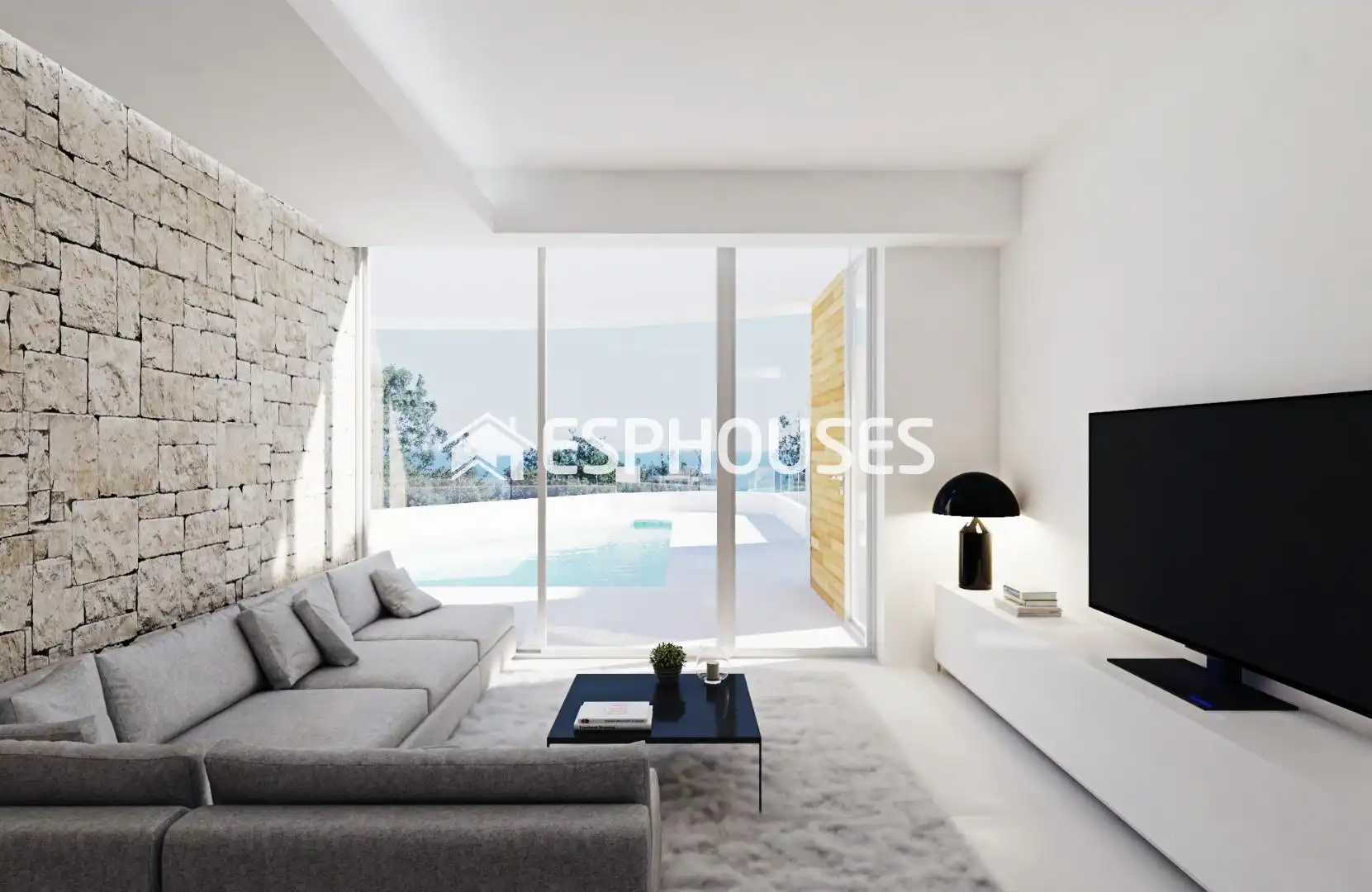 Living room of Flat for sale in Calpe / Calp  with Air Conditioner, Terrace and Swimming Pool