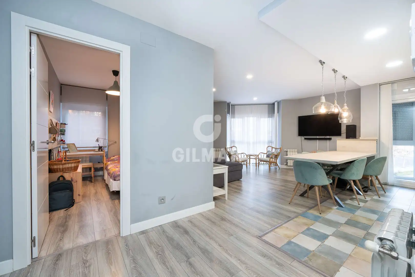 Wohnzimmer von Wohnung zum Verkauf in Madrid mit Heizung und Privatgarten