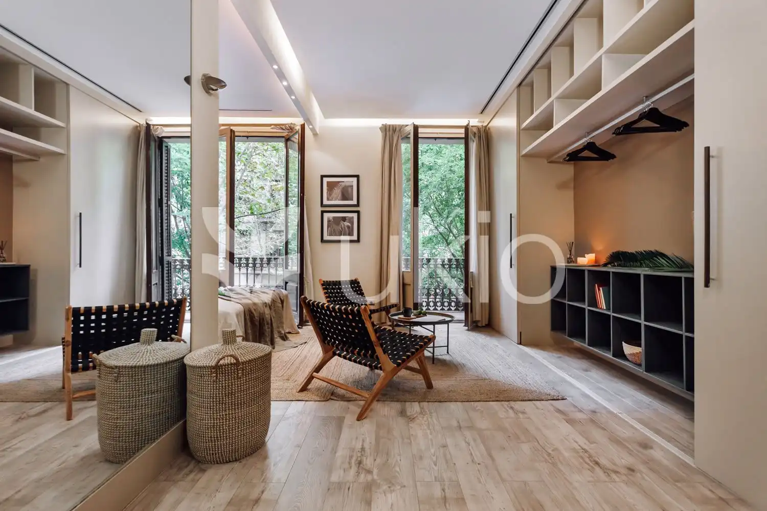 Wohnzimmer von Wohnungen zur Miete in Barcelona mit Klimaanlage, Heizung und Terrasse