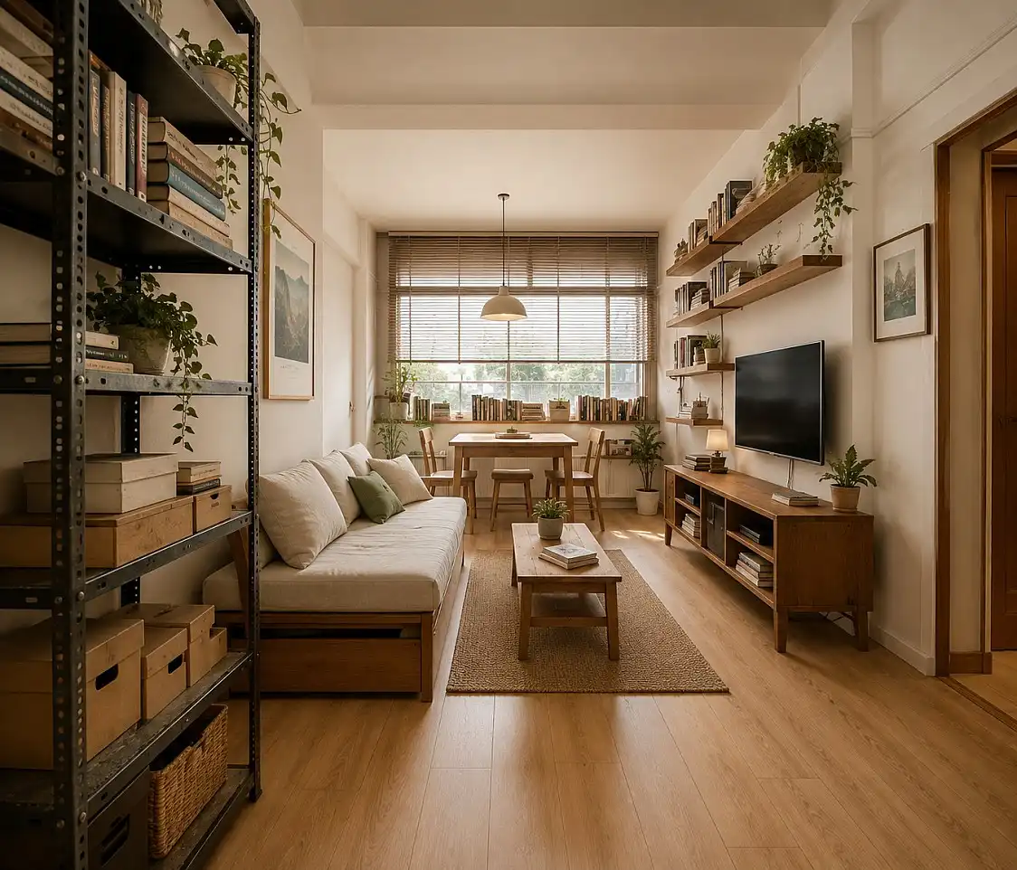 Sala d'estar de Loft de lloguer en Barcelona amb Aire condicionat, Moblat i Forn