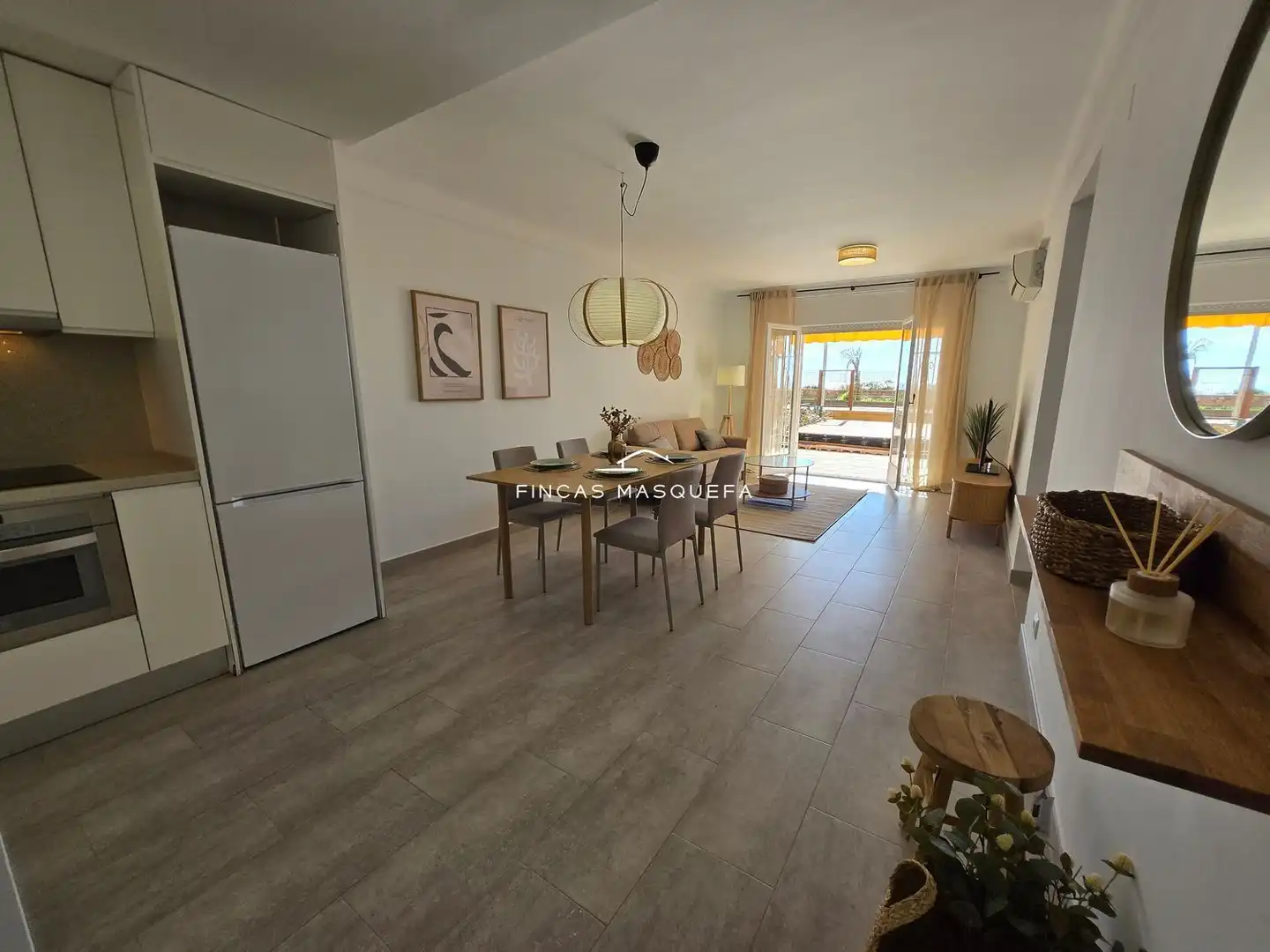 Sala de estar de Piso en venta en Mont-roig del Camp con Aire acondicionado, Terraza y Piscina