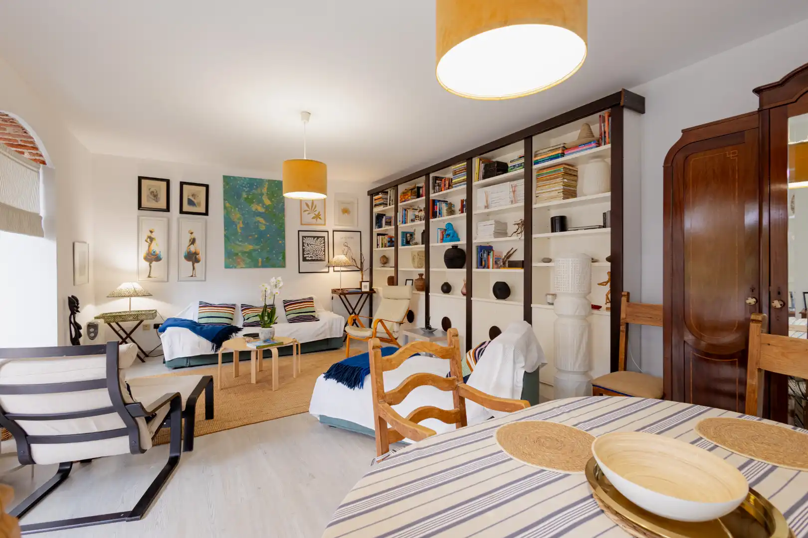 Sala d'estar de Casa o xalet en venda en La Orotava amb Jardí privat, Parquet i Moblat