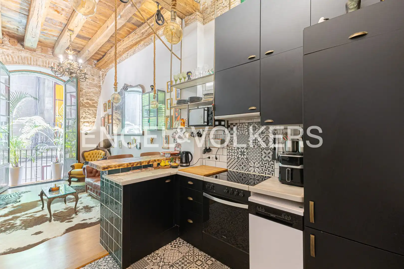 Küche von Maisonette zum Verkauf in Barcelona mit Klimaanlage, Heizung und Möbliert