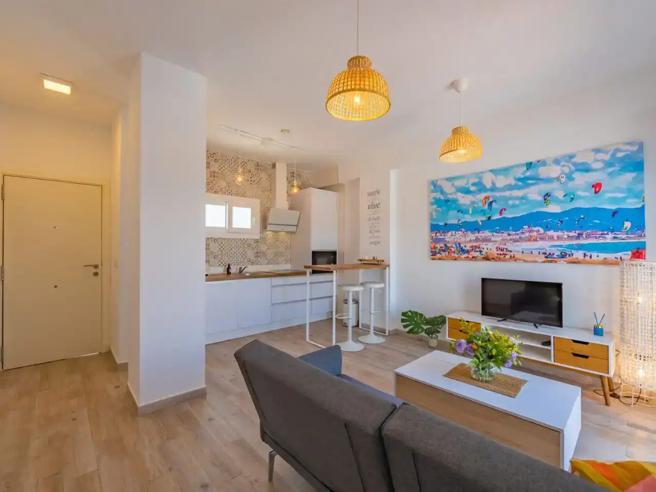 Living room of Attic for rent in Tarifa  with Furnished