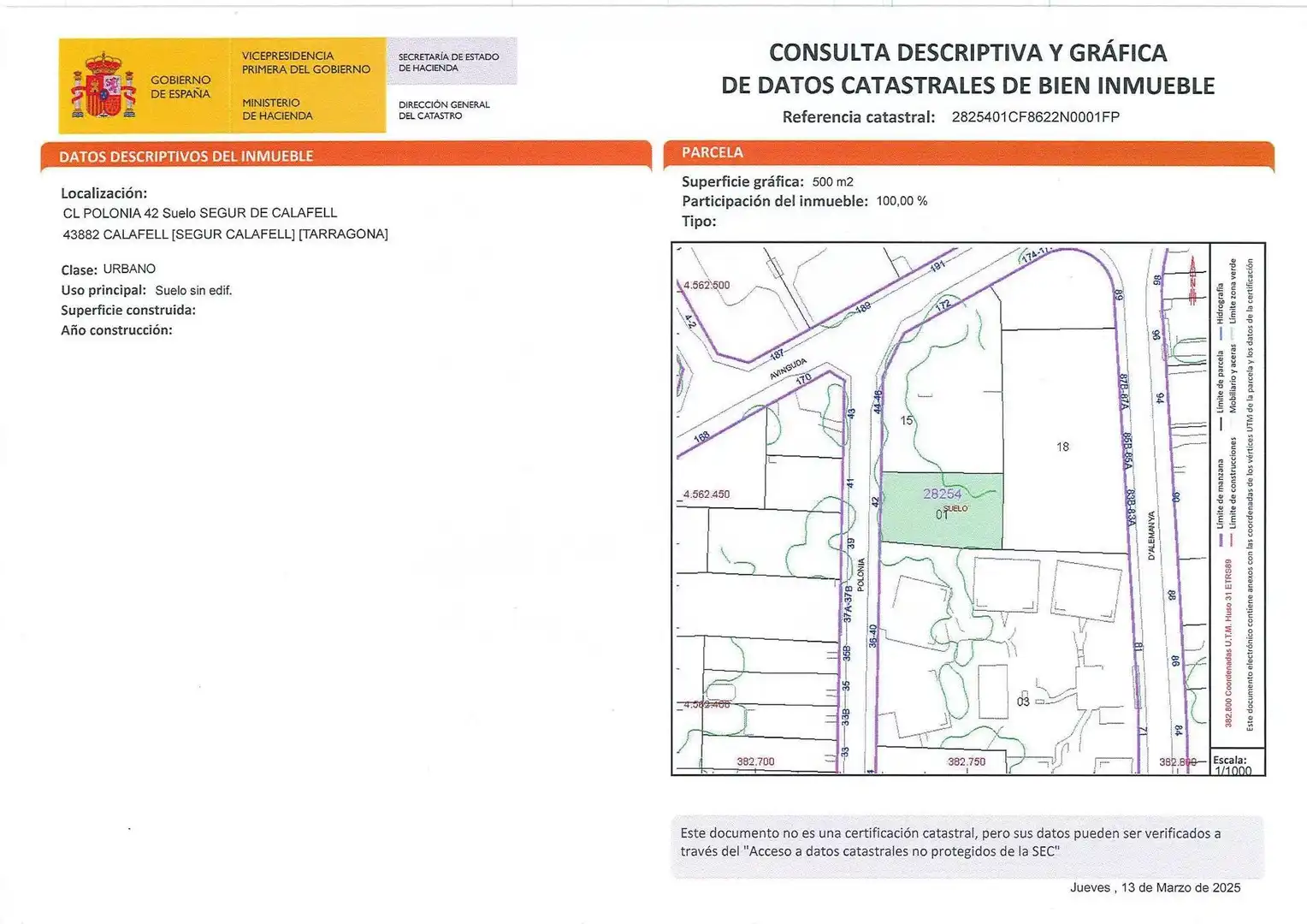 Terreno residencial en venta en Segur de Calafell