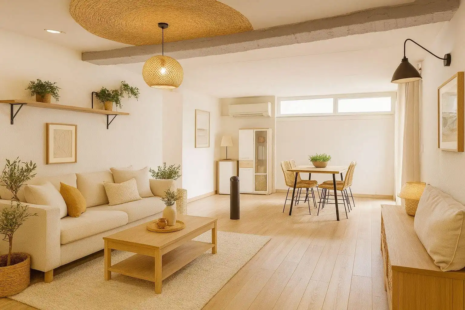 Wohnzimmer von Erdgeschoss zum Verkauf in Salou mit Heizung, Parkett und Terrasse