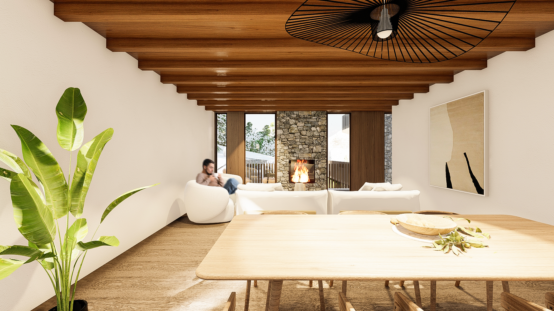 Living room of Single-family semi-detached for sale in Sallent de Gállego  with Heating, Private garden and Terrace