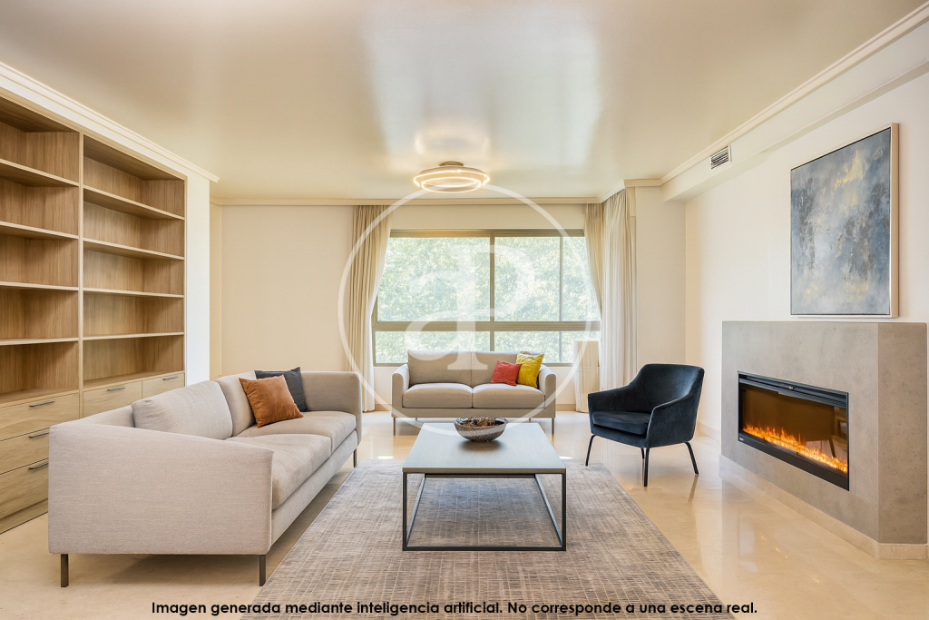 Living room of Flat for sale in  Valencia Capital  with Air Conditioner, Heating and Furnished