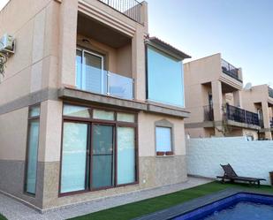 Exterior view of Single-family semi-detached for sale in Villajoyosa / La Vila Joiosa  with Air Conditioner, Terrace and Swimming Pool