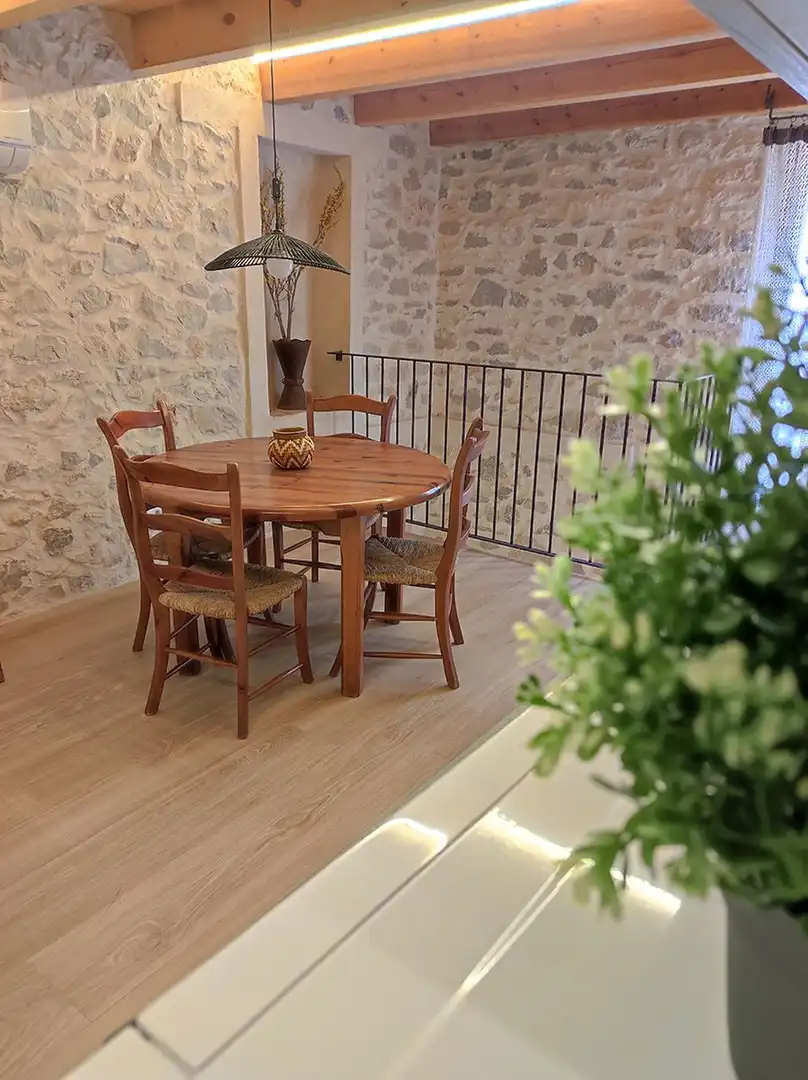 Menjador de Casa o xalet en venda en Sant Mateu amb Aire condicionat, Terrassa i Moblat
