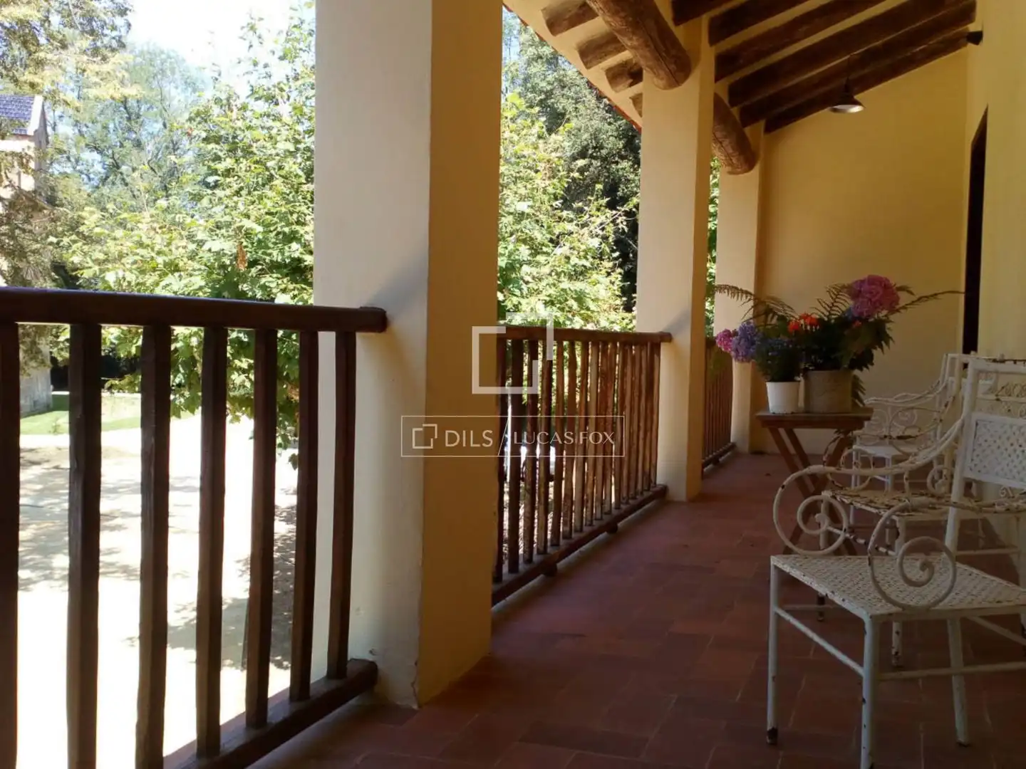 Terraza de Finca rústica en venta en Sant Hilari Sacalm con Aire acondicionado, Calefacción y Jardín privado