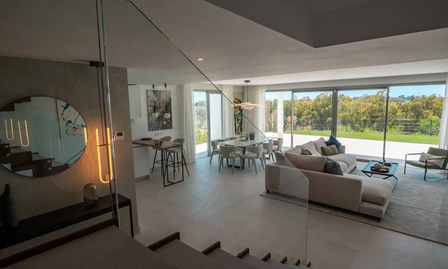 Sala d'estar de Casa adosada de lloguer en Marbella amb Terrassa