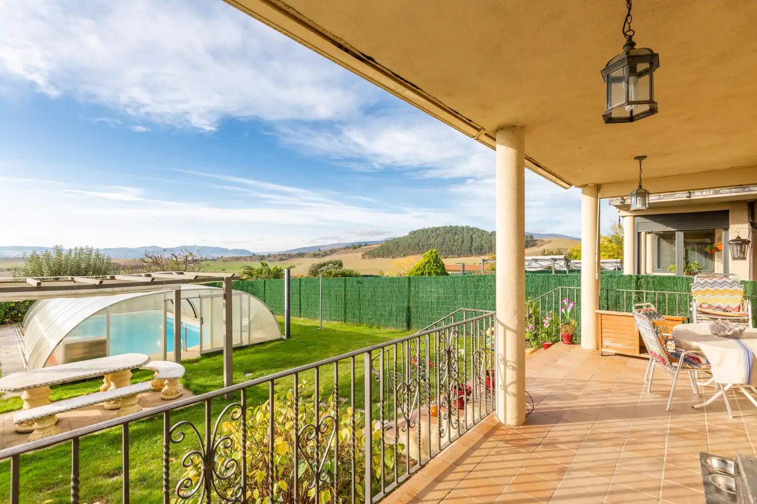 Terrassa de Casa o xalet en venda en Berrioplano / Berriobeiti amb Calefacció, Jardí privat i Parquet