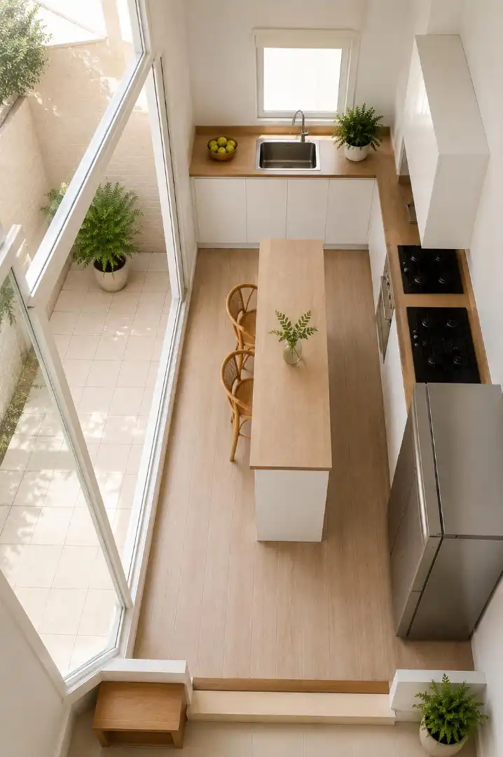 Cocina de Planta baja en venta en Sabadell con Aire acondicionado, Calefacción y Jardín privado