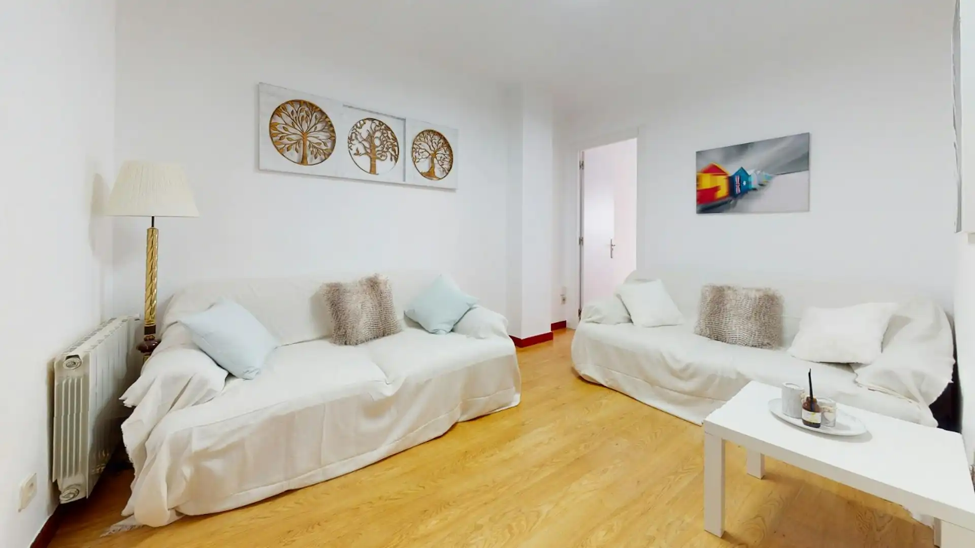 Wohnzimmer von Wohnung zur Miete in Madrid mit Klimaanlage, Heizung und Privatgarten